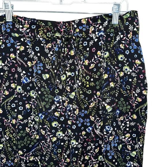 DR2 by Daniel Rainn Floral Wide Leg Cropped High Waisted Pants Size Large - Picture 4 of 15